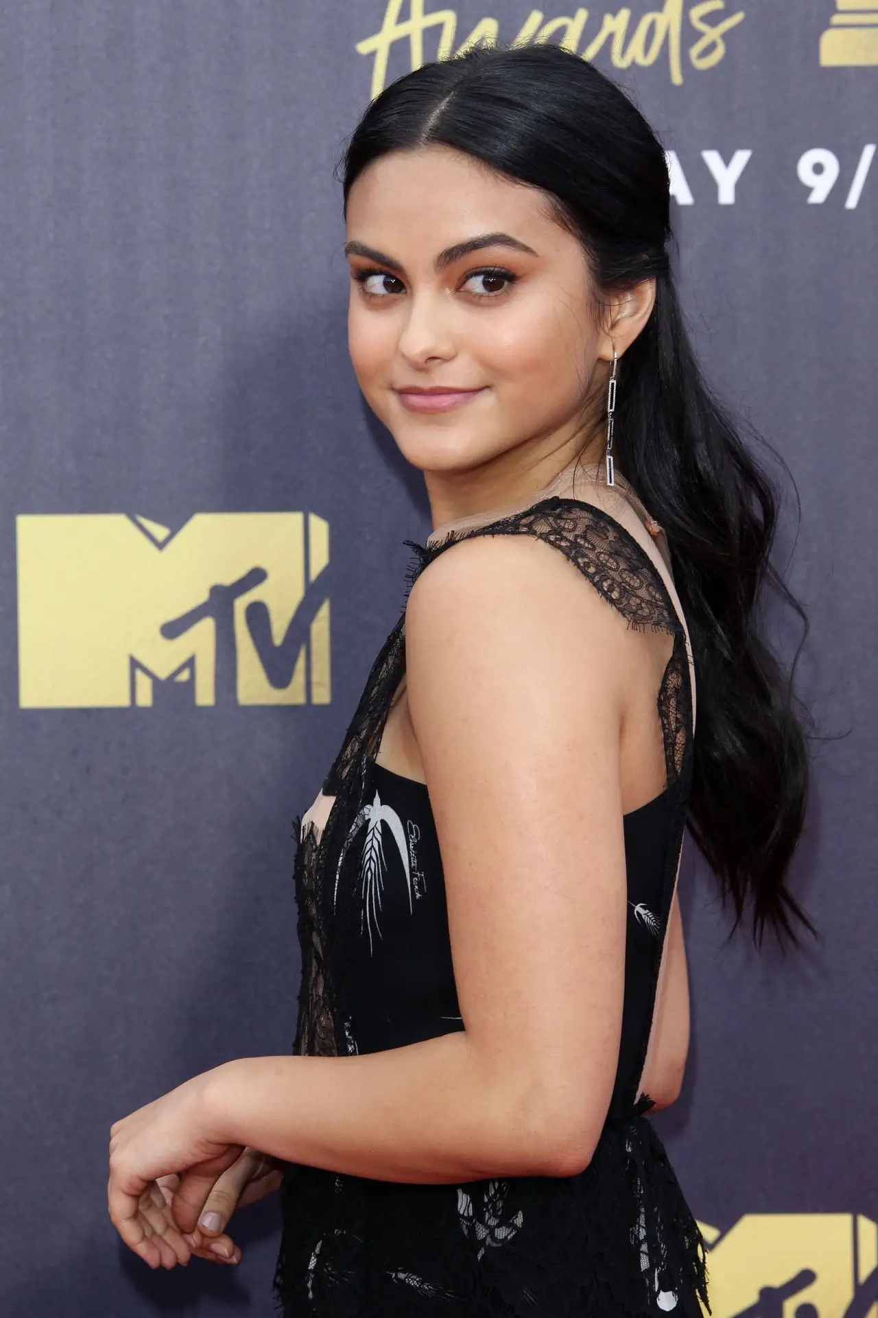 Camila Mendes at 2018 MTV Movie And TV Awards at Barker Hangar in Santa Monica06